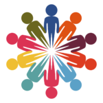 Colorful people png sticker, icon